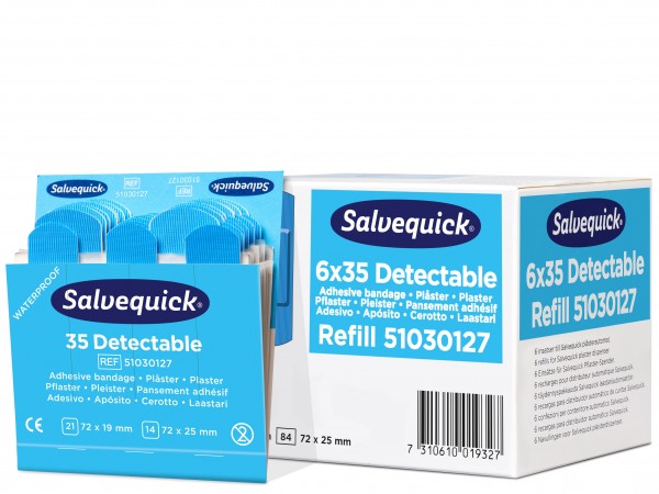 Salvequick 51030127 Plaster blue detectable