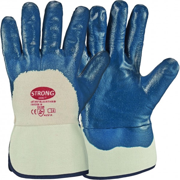 Stronghand 0567 Blaustar nitrile protective gloves 3/4-coated