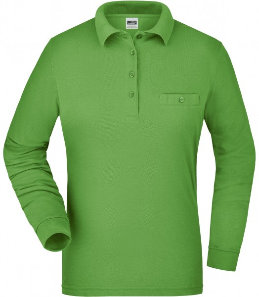 James & Nicholson JN865 Ladies Long Sleeve Workwear Polo in 17 Colours