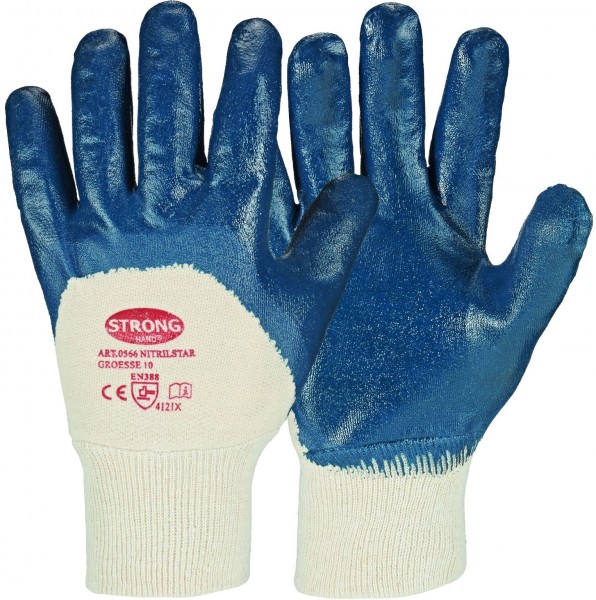 Stronghand 0566 Nitrilstar nitrile protective gloves 3/4-coated