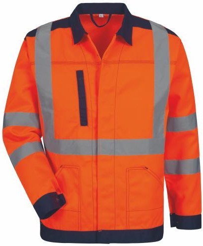 Safestyle 23721 MARIENBERG high-visibility waist jacket fluorescent orange-navy