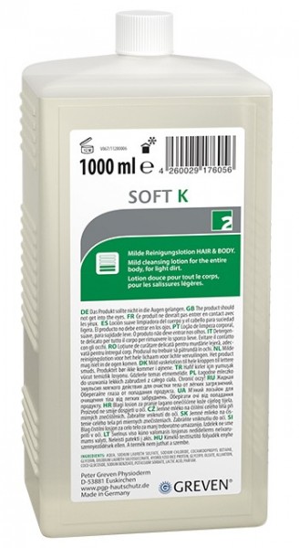 Greven skin cleansing Ivraxo Soft K 1 liter hard bottle