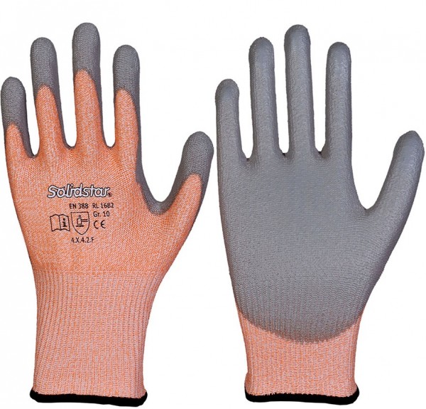 Solidstar 1682 Cut protection glove, Level F with PU-coating